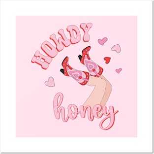 Howdy Honey Country Love Happy Valentines Day Posters and Art